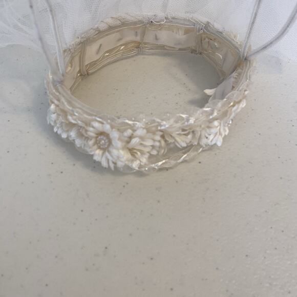 VTG 70-80s Sylvia Original Girl Sz 5 Wedding Dresses & Veil SetOf3 Ivory White - Picture 13 of 15